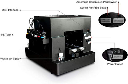 Automatic A3 T-Shirt Printing Machine DTG DTF Printer with Vacuum Platform Flatbed DTG Printer Print On Dark/Light T-Shirt Printing Machine