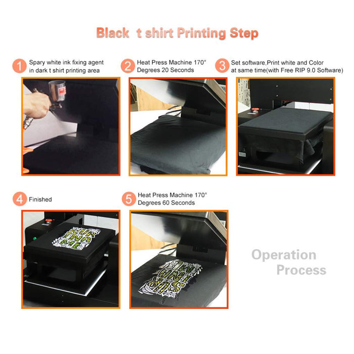 DTG Printer T-Shirt Printing Machine A4 Size DTG Printer — Wide