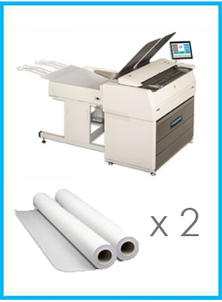 Kip 7170 Black & White Multifunction System 63" with Scanner + 2 Roll 2K mt www.wideimagesolutions.com  8999.99