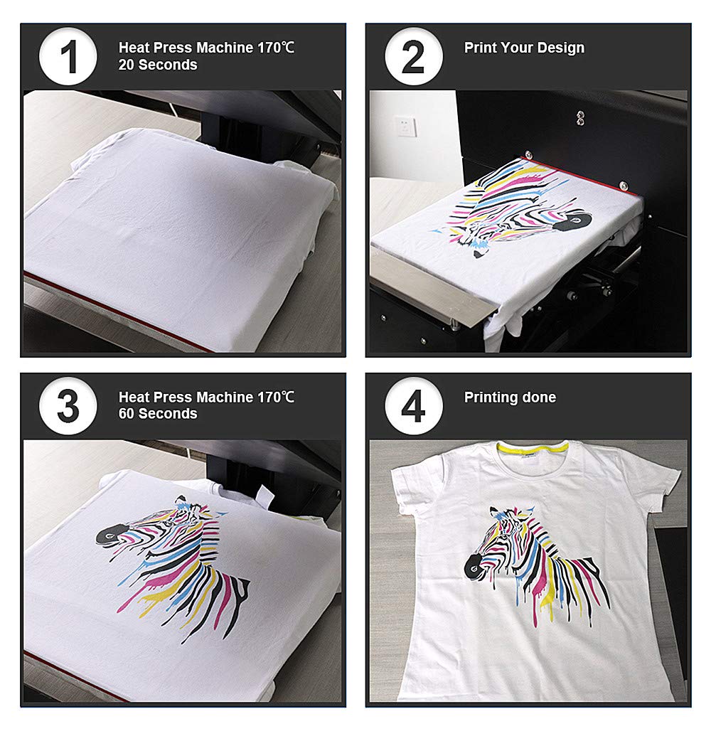 HRM A4 DTG T-Shirts Printer Machine Multicolor DTG Printer Tshirts Machine for Both Dark &amp; Light Clothes Printing