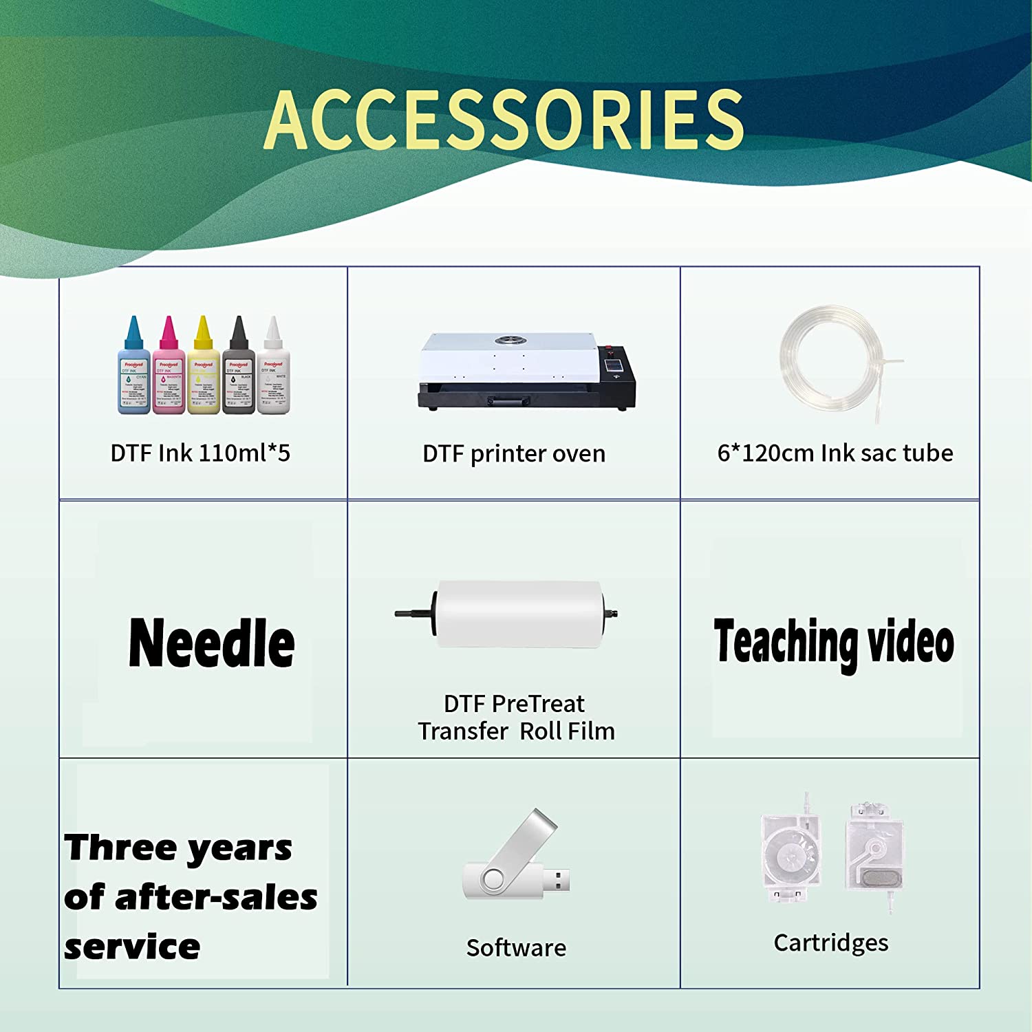 PUNEHOD A3+ DTF Printer R1390 Transfer Printer for Fabrics, Leather, Toys, Swimwear, Handicrafts, T Shirt, Pillow, Other Textile (Printer + Oven)