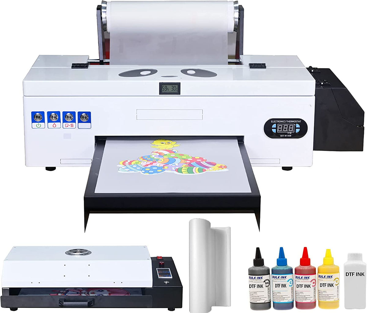 Procolored A3 DTF Printer with Roll for Tshirts Hoodies Leather Clothes T-shirt  Printing Machine Heat Transfer PET Film Printers 