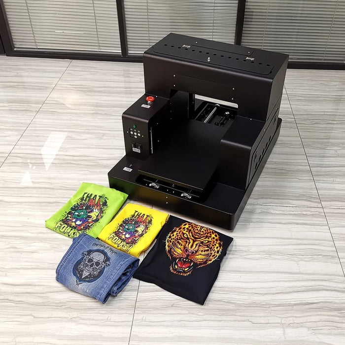 Automatic A3 T-Shirt Printing Machine DTG DTF Printer with Vacuum Platform Flatbed DTG Printer Print On Dark/Light T-Shirt Printing Machine