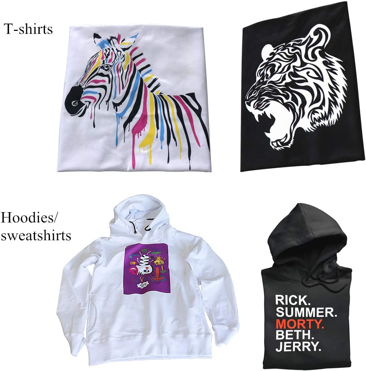 HRM Automatic T-Shirt Printing Machine Printer Tshirt Machine for Sweatshirts/Hoodies/Pants/Jeans etc,A3 dtg + ink