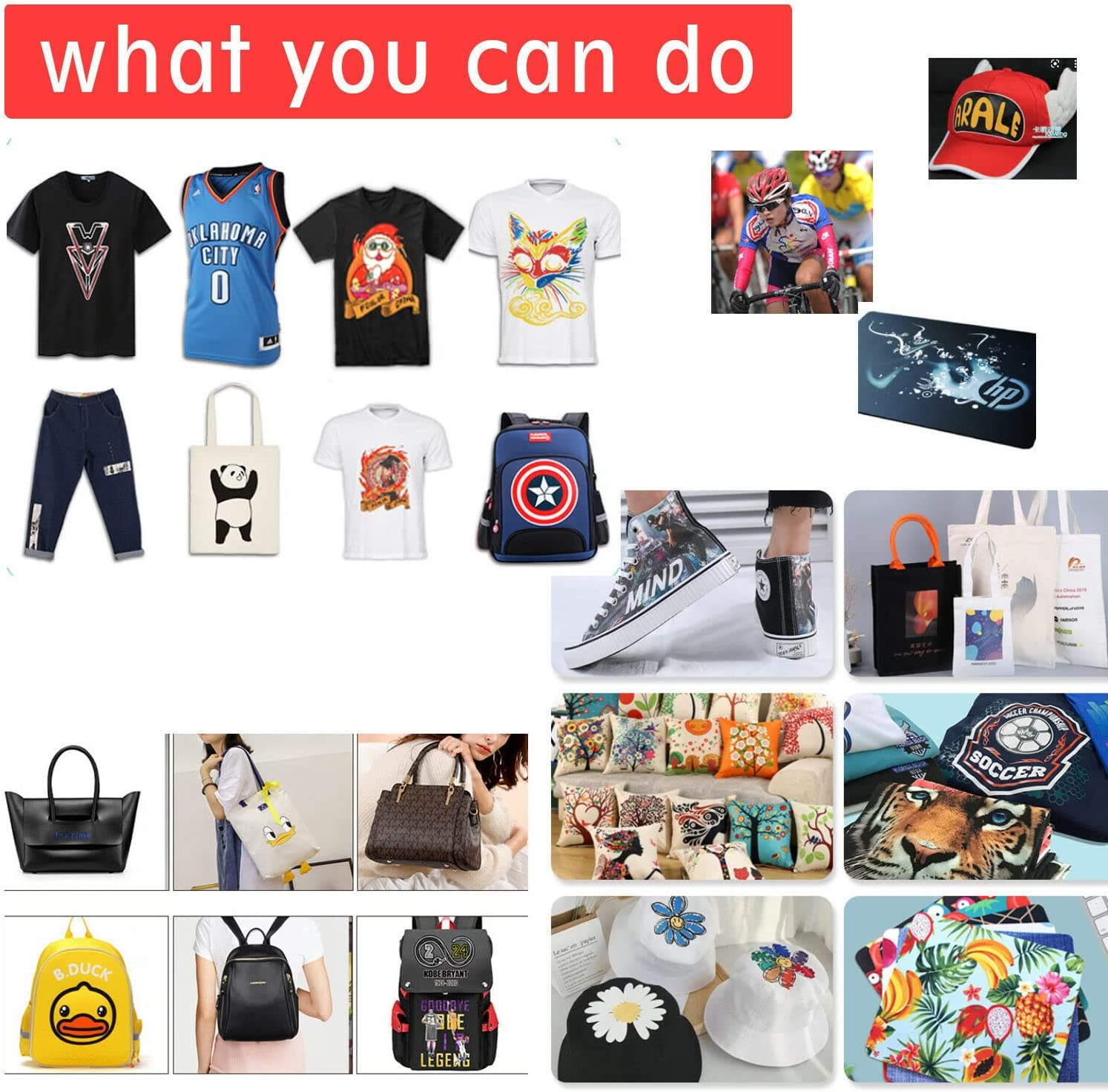 A4 L805 DTF T-Shirts Printer Machine for Fabrics, Leather, Toys, Swimwear, Handicrafts, T Shirt, Pillow, Other Textile.(DTF Printer + 6X 100ml Ink+100pcs PET Film) - Black