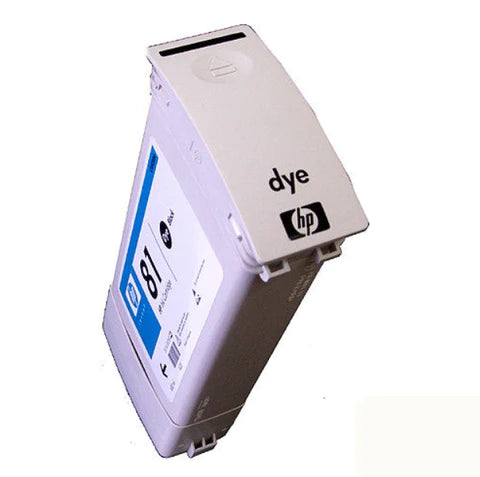 HP 81 680-ml Cyan Dye Ink Cartridge for HP Designjet 5500, 5500PS, 5000 and 5000PS Printers - C4931A Partially Used