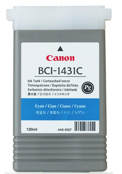 Canon BCI-1431C Cyan Ink Tank (130ml) for imagePROGRAF W6200, W6400  8970A001AA — Wide Image Solutions