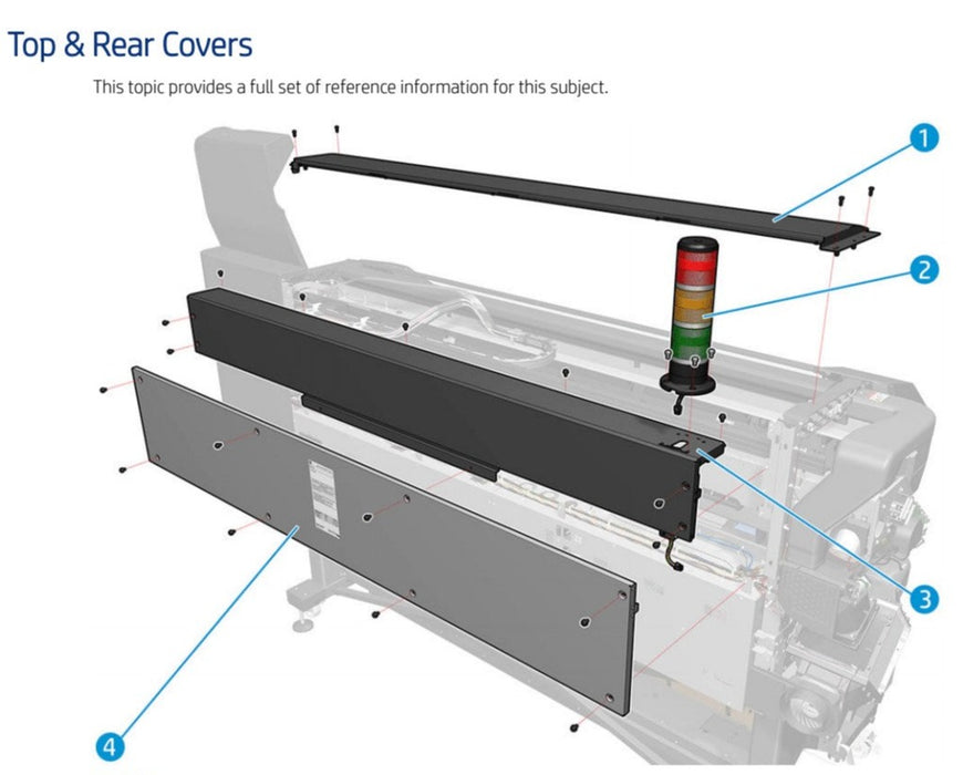 Rear Cover for HP Latex 700/700W Printer (Y0U21-67098)