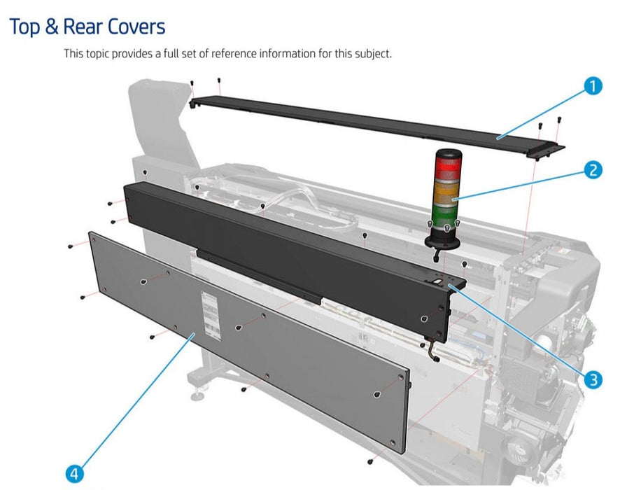 Top cover for HP Latex 700W Printer (Y0U21-67095)