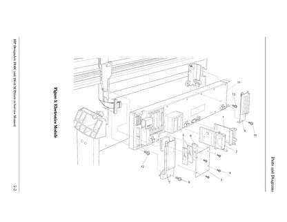 Left Rear Cover - For HP DesignJet 1050C and 1055CM Printers (C6072-60171)