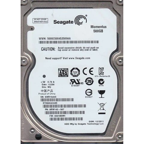 2.5" 500GB SATA Hard Disk Drive HDD Replacement/Upgrade for the HP Designjet T1120 Printers  - New