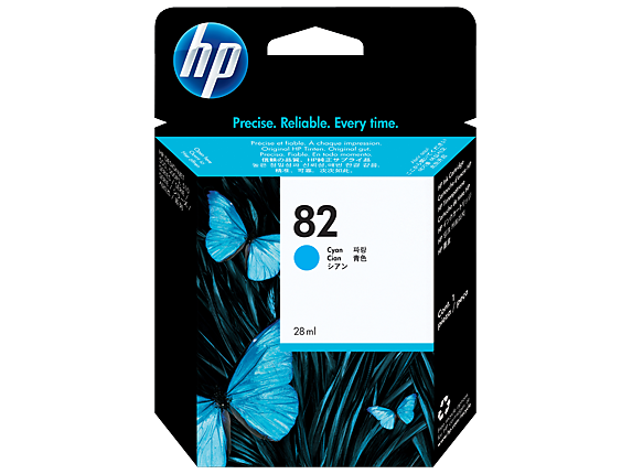 HP 82 69ml Cyan DesignJet Ink Cartridge for DesignJet 500, 510, 800 - C4911A