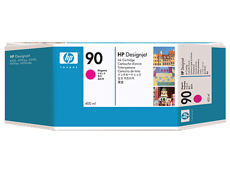 HP 90 400-ml Magenta DesignJet Ink Cartridge - C5063A www.wideimagesolutions.com Parts and Inks 246.88