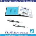 GRAPHTEC 1.5mm Super-Steel Blade 45° (2/pack) for PHP33/35-CB15N-HS Bladeholder