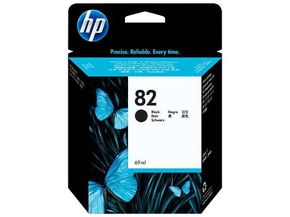 HP 82 69-ml Black Ink Cartridge for DesignJet 510 - CH565A
