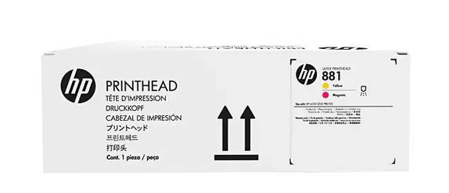 HP 881 Yellow and Magenta Latex Printhead for HP Latex 1500, 3000, 3100, 3200, 3500, 3600, 3800 - CR327A