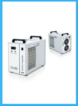 S&amp;A CW-5200DG Industrial Water Chiller (AC 1P 110V 60Hz) for One 130W or 150W CO2 Glass Laser Tube Cooling, 0.93HP www.wideimagesolutions.com  974.00