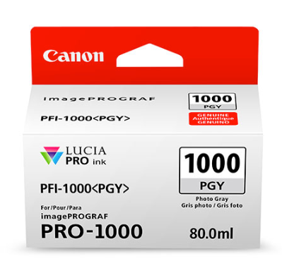 Canon PFI-1000 Photo Gray Ink Tank 80ml for imagePROGRAF PRO-1000 - 0553C002AA www.wideimagesolutions.com Parts and Inks 60.00