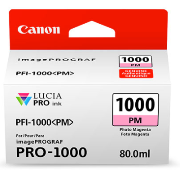 Canon PFI-1000 Photo Magenta Ink Tank 80ml for imagePROGRAF PRO-1000 - 0551C002AA www.wideimagesolutions.com Parts and Inks 60.00