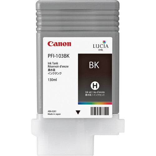 Canon PFI-103BK Black Ink Tank (130 ml) www.wideimagesolutions.com Parts and Inks 77.90
