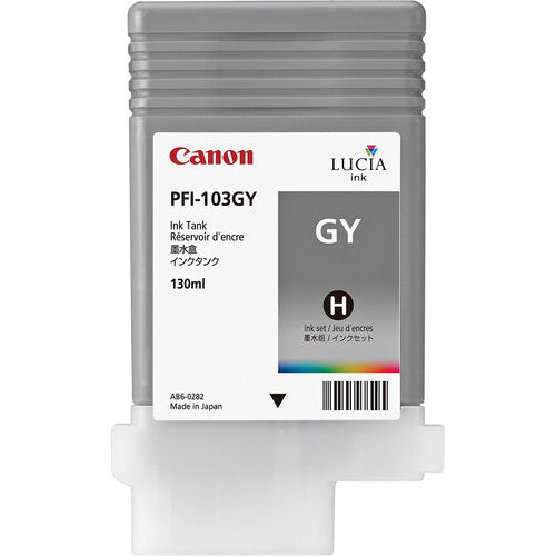 Canon PFI-103GY Gray Ink Tank (130 ml) www.wideimagesolutions.com Parts and Inks 0.00