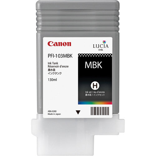 Canon PFI-103MBK Matte Black Ink Tank (130 ml) www.wideimagesolutions.com Parts and Inks 89.00