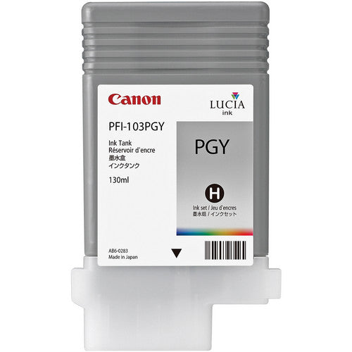Canon PFI-103PGY Photo Gray Ink Tank (130 ml) www.wideimagesolutions.com Parts and Inks 77.90