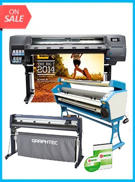 COMPLETE SOLUTION - Plotter HP Latex 310 - Recertified - (90 Days Warranty) + GRAPHTEC CUTTER FC9000-140 54&quot; (137.2 cm) Wide Cutter - New + 55&quot; Full-auto Low Temp. Wide Format Cold Laminator, with Heat Assisted + Includes Flexi RIP Software www.wideimagesolutions.com Complete Solutions 14999.99