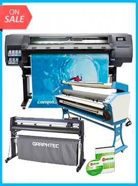 COMPLETE SOLUTION - Plotter HP Latex 315 New + GRAPHTEC CUTTER FC9000-140 54" (137.2 cm) Wide Cutter - New + 55" Full-auto Low Temp. Wide Format Cold Laminator, with Heat Assisted + Includes Flexi RIP Software www.wideimagesolutions.com Complete Solutions 20651.99