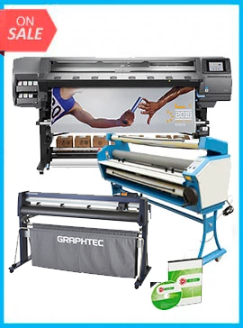 COMPLETE SOLUTION - Plotter HP Latex 370 - Recertified (90 Days Warranty) + GRAPHTEC CUTTER FC9000-160 64" (162.6 cm) Wide Cutter - New + Upgraded Ving 63" Full-auto Low Temp. Wide Format Cold Laminator, with Heat Assisted + Includes Flexi RIP Software www.wideimagesolutions.com Complete Solutions 25494.99