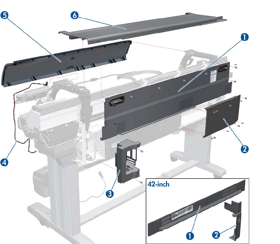 Window Assembly for the HP DesignJet T7100 and 42-inch Z6200 Series (CQ109-67041)
