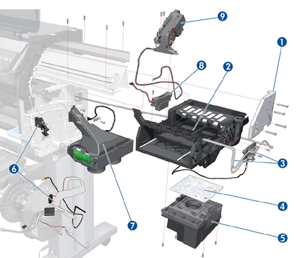 Primer Assembly - For the HP Designjet Z6100, L25500 Plotters (Q6651-60265) - New