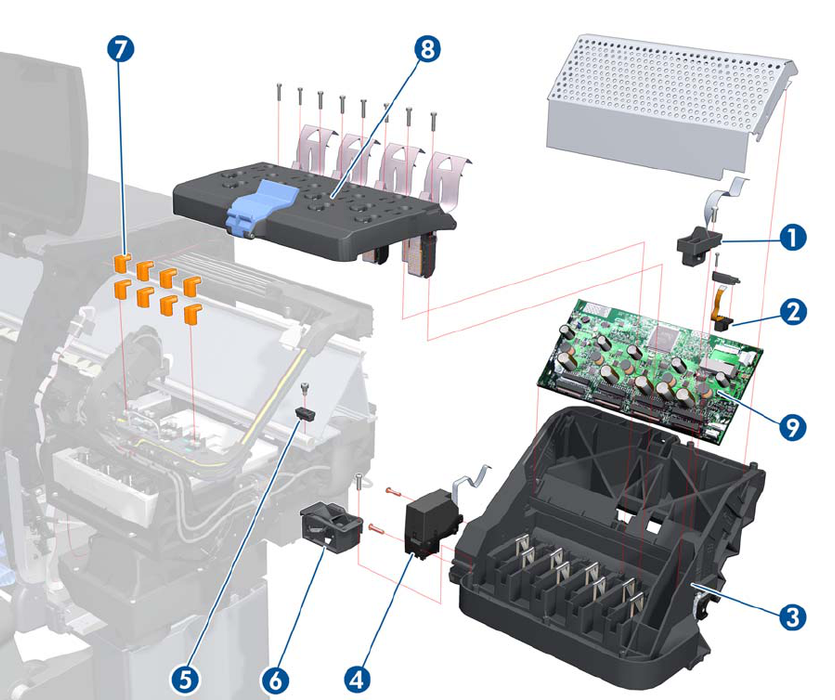 Line Sensor Assembly - For the HP DesignJet T7100, T7200, D5800, Z6200, Z6600, Z6610, Z6800, Z6810 (CQ105-60130)