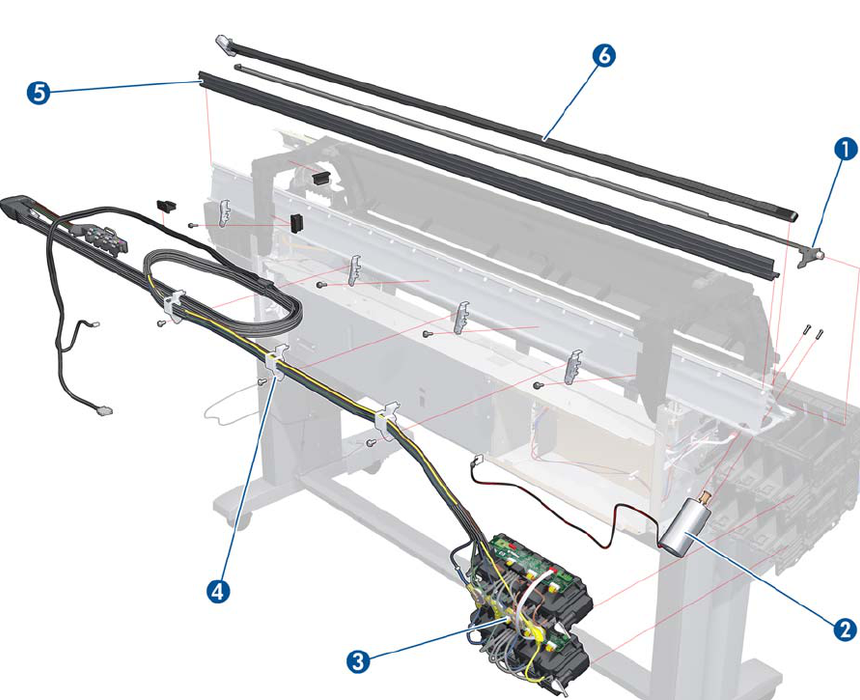 Ink Tube System - For the HP DesignJet Z6200 60" Plotters (CQ111-67001) - Refurbished & Upgraded