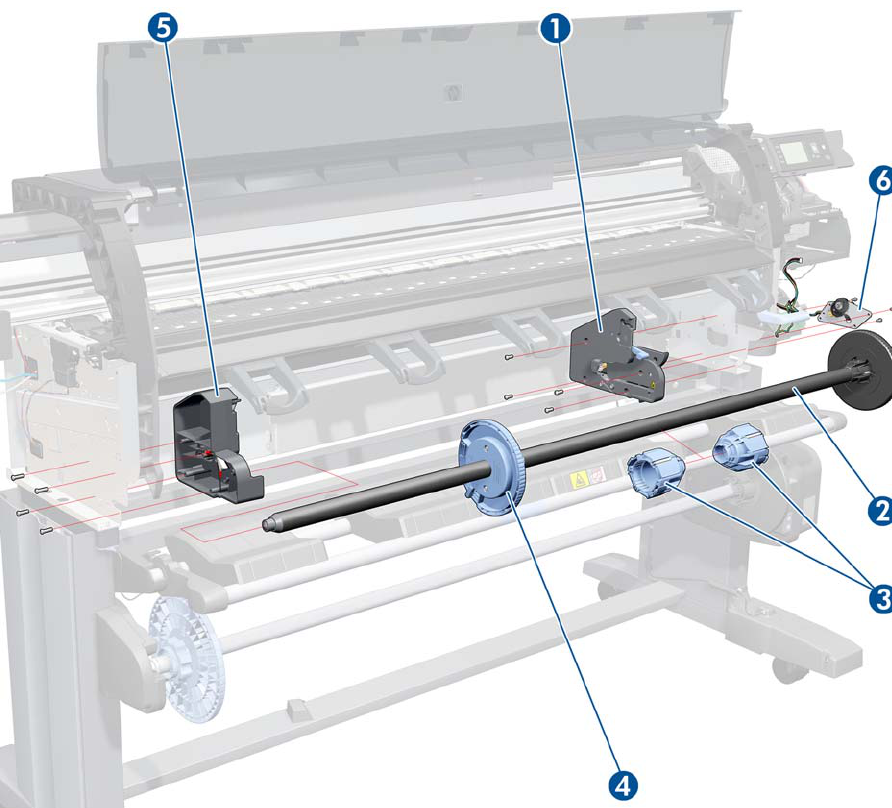Rollfeed Module Assembly (Right Side) - For the HP Designjet Z6200, Z6600, Z6800, L25500, L26500, D5800 (CH955-67040) - New