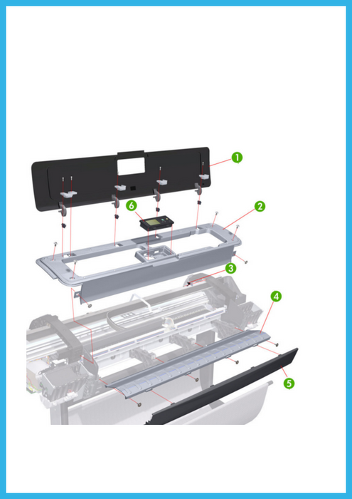 Top cover assembly - For the 44-inch DesignJet Z5200 photo printer series CQ113-67002 www.wideimagesolutions.com  148.01