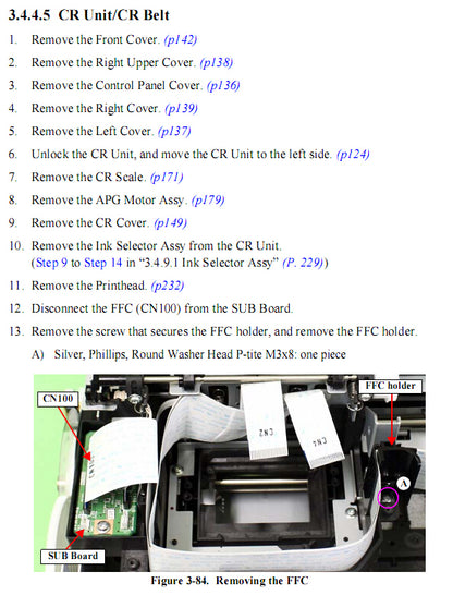 CR Belt EPSON Pro 4900/4910 - New