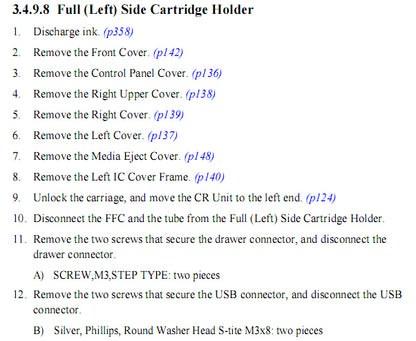 Left Holder Unit for EPSON Pro 4900/4910 - 1724833/1541302