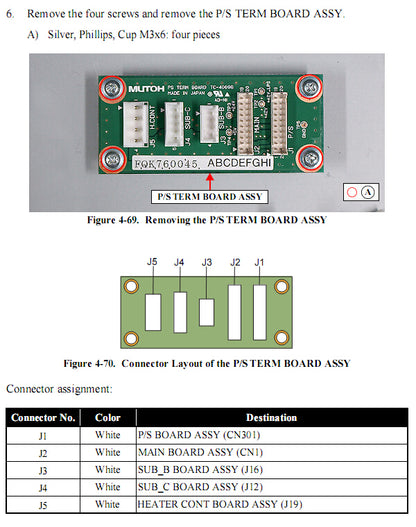 Power Supply Term Board for EPSON Pro GS6000 - 2122756