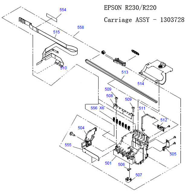 EPSON R230/R220 Carriage ASSY - 1303728