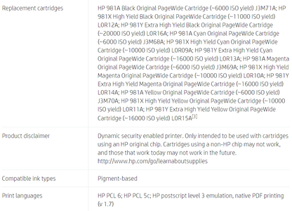 HP PageWide Enterprise Color Flow MFP 586z Printer