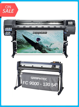HP Latex 365 Printer (V8L39A) - New + GRAPHTEC FC9000-140 54" (137.2 CM) WIDE CUTTER - NEW www.wideimagesolutions.com  21490.99