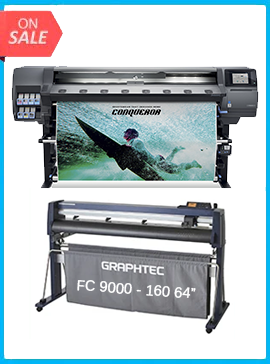 HP Latex 365 Printer (V8L39A) - New + GRAPHTEC FC9000-160 64" (162.6 CM) WIDE CUTTER - NEW www.wideimagesolutions.com  22490.99