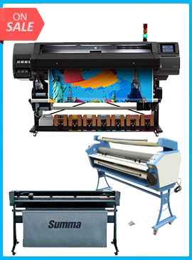 HP Latex 570 64" - Refurbished + SUMMACUT D160 64 IN (160 CM) VINYL AND CONTOUR CUTTING - NEW + UPGRADED VING 63" FULL-AUTO LOW TEMP. WIDE FORMAT COLD LAMINATOR, WITH HEAT ASSISTED www.wideimagesolutions.com  33064.99