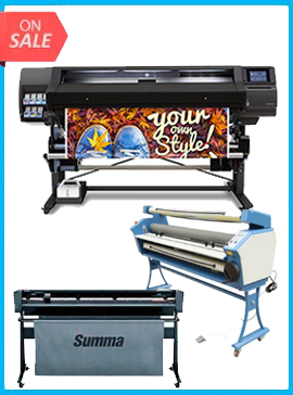 HP Latex 560 64" - New + SUMMACUT D160 64 IN (160 CM) VINYL AND CONTOUR CUTTING - NEW + UPGRADED VING 63" FULL-AUTO LOW TEMP. WIDE FORMAT COLD LAMINATOR, WITH HEAT ASSISTED www.wideimagesolutions.com  24301.98