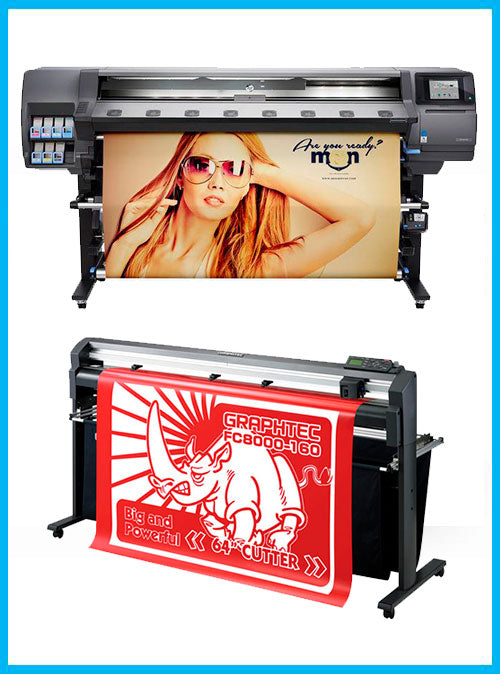 ON SALE - BUNDLE - HP Latex 360 64in Printer - Refurbished (90 Days, 1, 2, 3 or 4 Years Warranty) + 64&quot; Graphtec FC8000-160 Vinyl Cutting Plotter - Refurbished (1 Year Warranty)