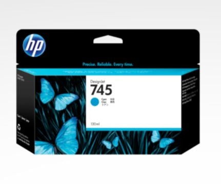 HP 745 130-ml Cyan DesignJet Ink Cartridge - F9J97A www.wideimagesolutions.com Parts and Inks 93.25
