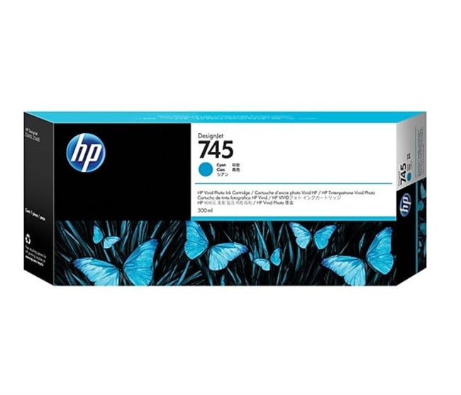 HP 745 300-ml Cyan DesignJet Ink Cartridge for DesignJet Z2600, Z5600 - F9K03A www.wideimagesolutions.com Parts and Inks 154.49