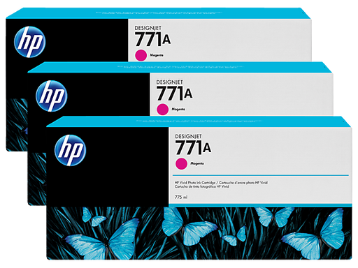 HP 771 3-pack 775-ml Ink Cartridge Magenta - B6Y41A www.wideimagesolutions.com Parts and Inks 929.36