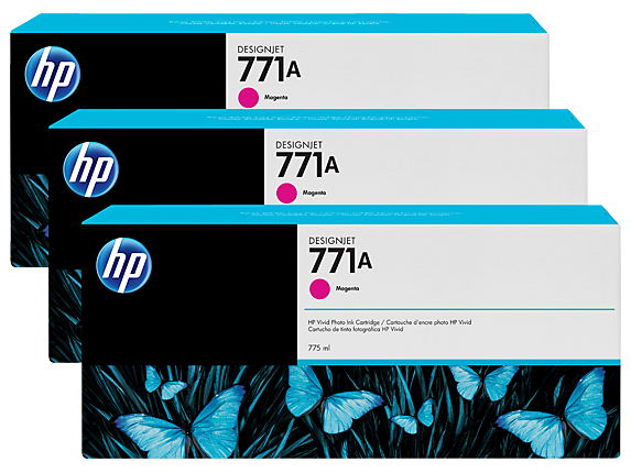 HP 771 3-pack 775-ml Ink Cartridge Magenta - B6Y41A www.wideimagesolutions.com Parts and Inks 929.36